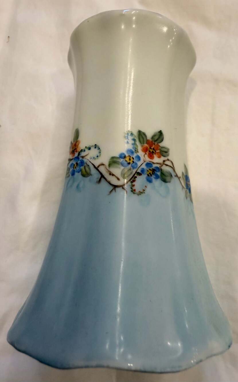 Antique R.S. Germany Porcelain Hand-Painted Floral Bud Vase or Hat Pin Holder